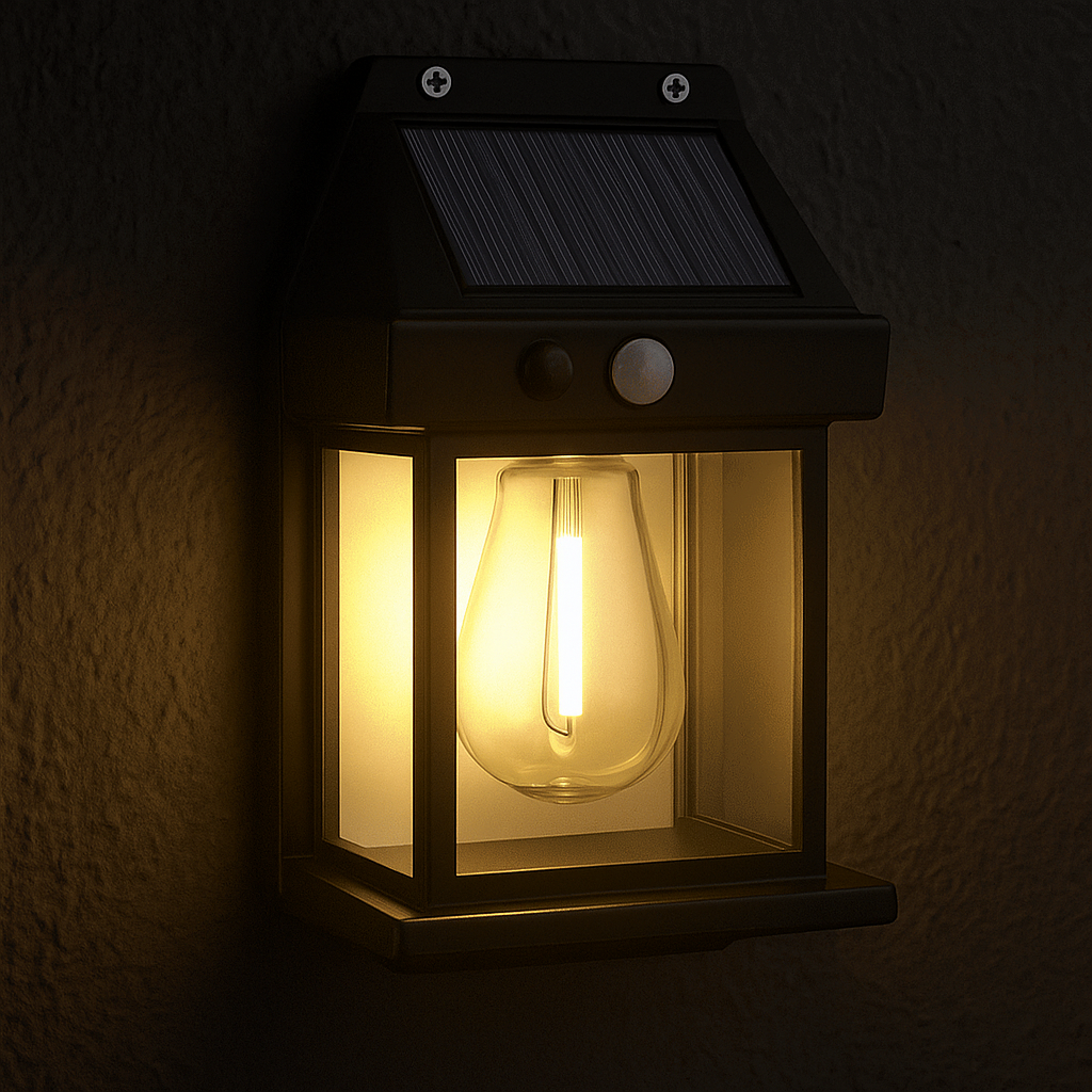 Set 4+1 GRATIS! Lămpi Solare de Perete LED Tip Felinar