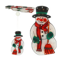 SET 3BUC - Decorațiune LED luminoasă pentru fereastră - om de zăpadă 45cm