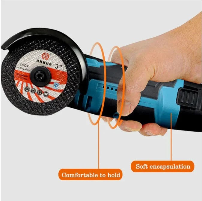 Mini Polizor Unghiular Flex Electric 48 v cu 2 Acumulatori, 6 Discuri Incluse