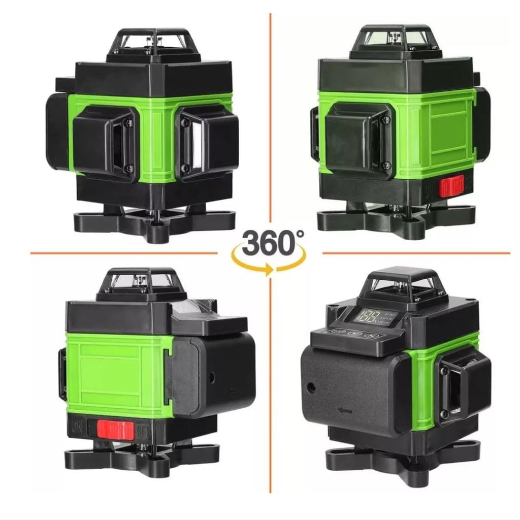 NIVELA LASER 16 LINII - 4D, 2 ACUMULATORI SI 10 ACCESORII
