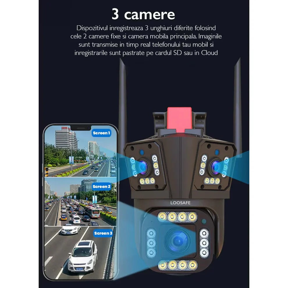 Camera de Securitate 4G Rotativa Full HD 5 MP