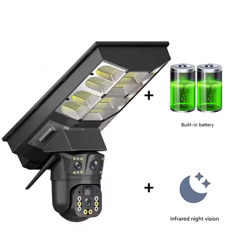 Lampa Solara cu Camera de Supraveghere SIM 4G, Aplicatie Mobila V380, 1920x2160, Microfon + Difuzor incorporat
