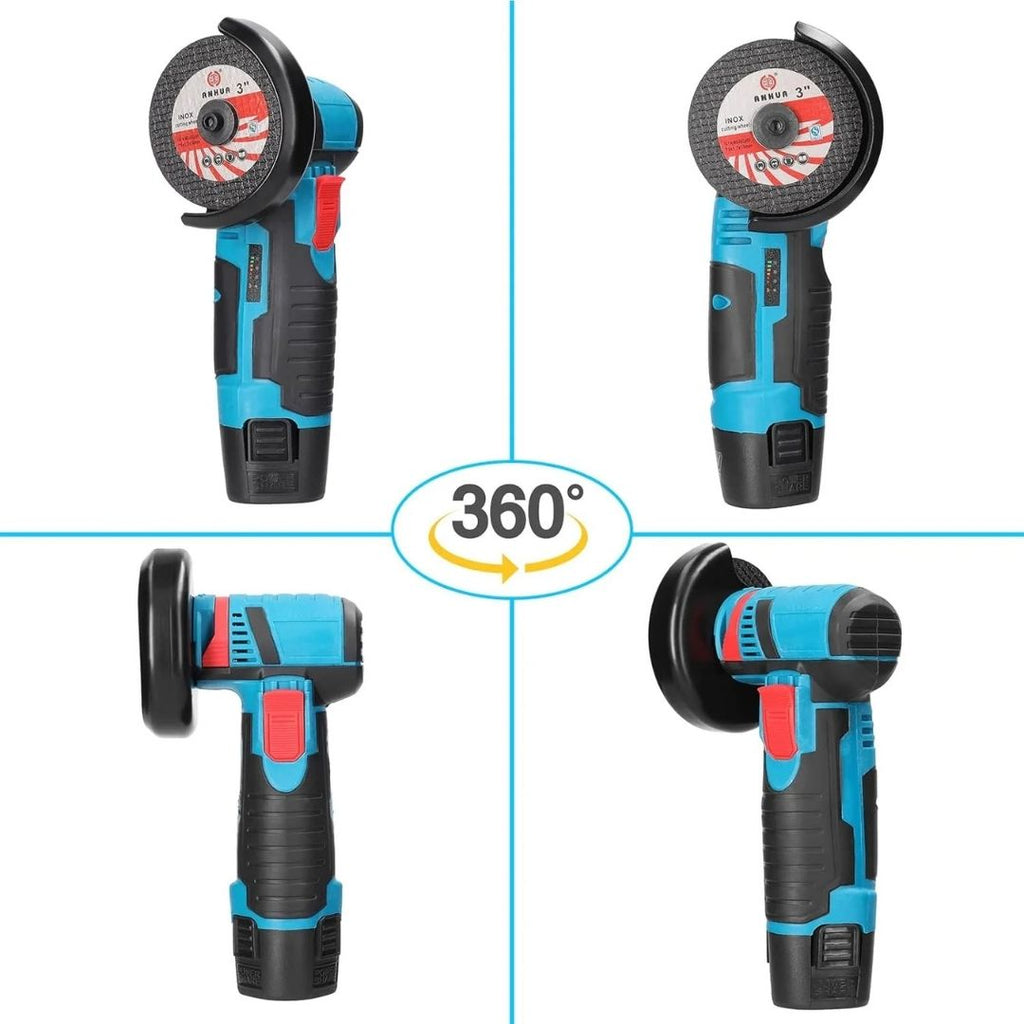 Mini Polizor Unghiular Flex Electric 48 v cu 2 Acumulatori, 6 Discuri Incluse