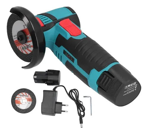 Mini Polizor Unghiular Flex Electric 48 v cu 2 Acumulatori, 6 Discuri Incluse