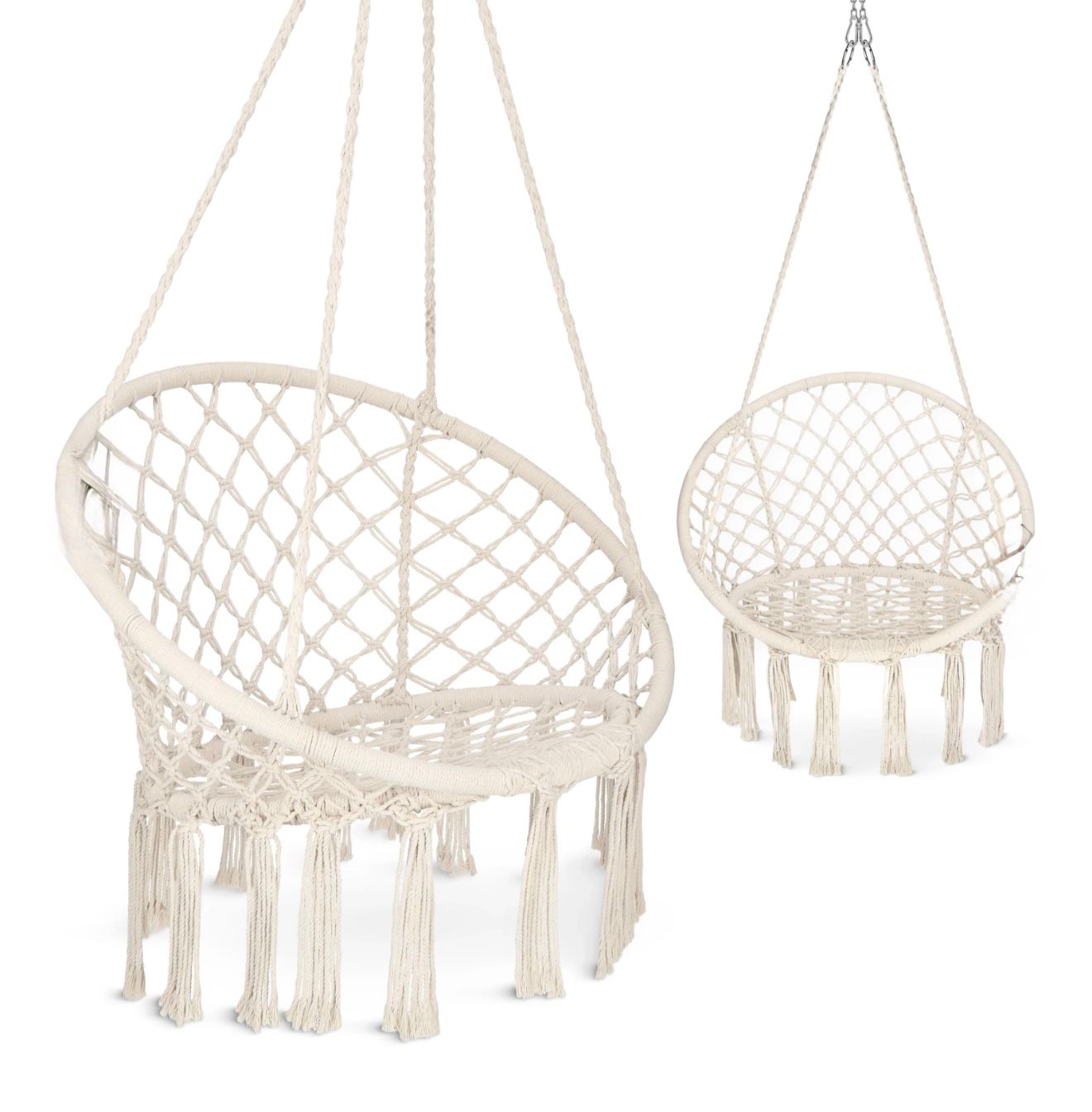 Leagan BOHO GARDEN 3+, Pentru Terasa și Gradina, Suport 125kg, Design Premium, Disponibil in Culori: Bej, Gri, Negru, Maro