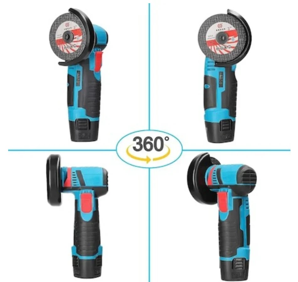 Mini Polizor Unghiular Flex Electric 48 v cu 2 Acumulatori, 6 Discuri Incluse