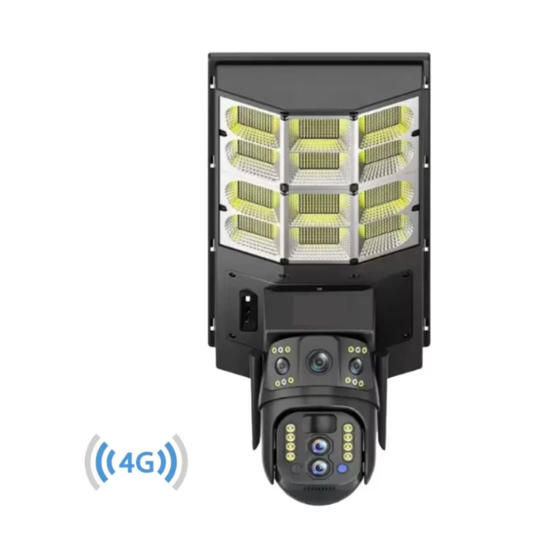 Lampa Solara cu Camera de Supraveghere SIM 4G, Aplicatie Mobila V380, 1920x2160, Microfon + Difuzor incorporat