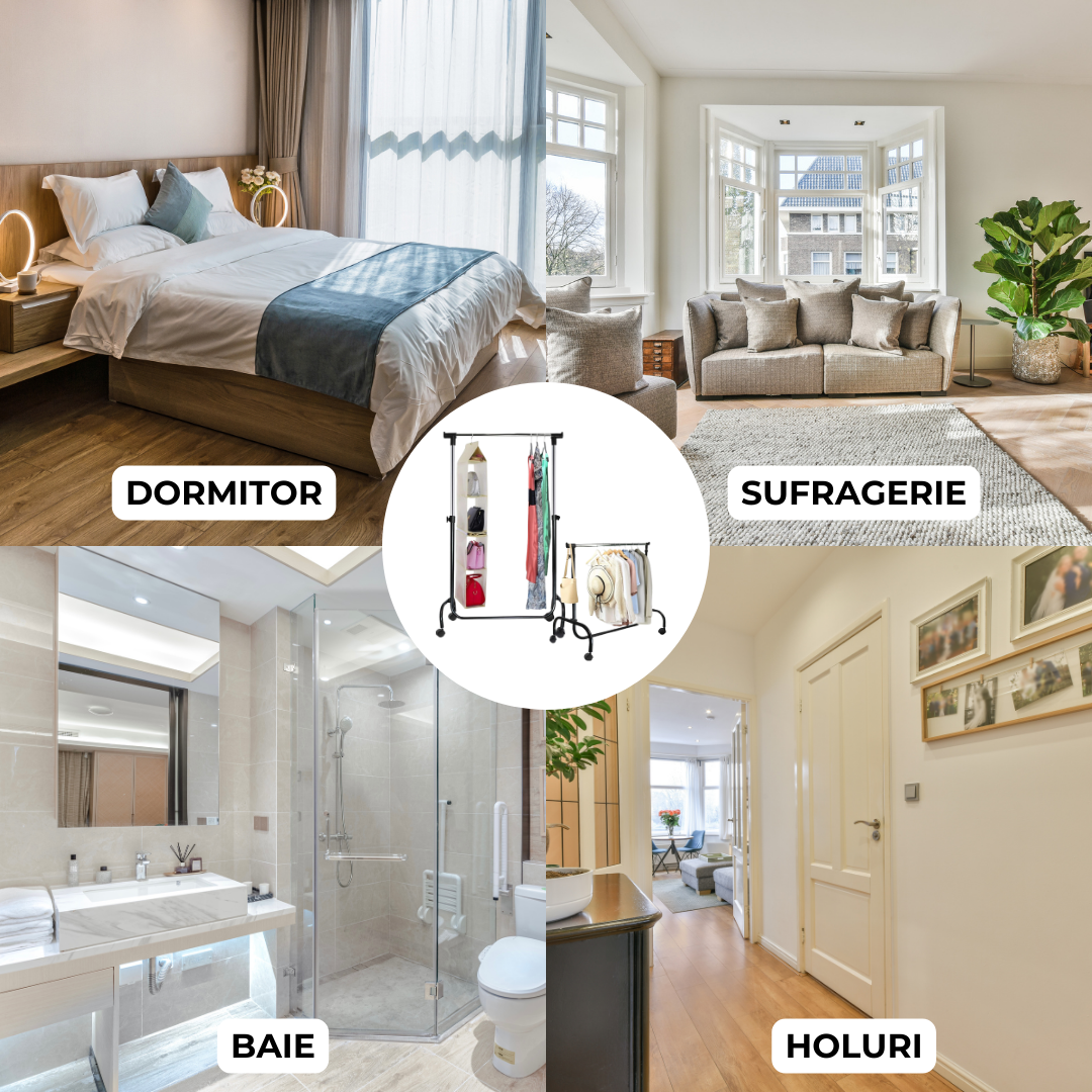 Suport Mobil pentru Haine – Organizează-ți Garderoba cu Stil și Eficiență!