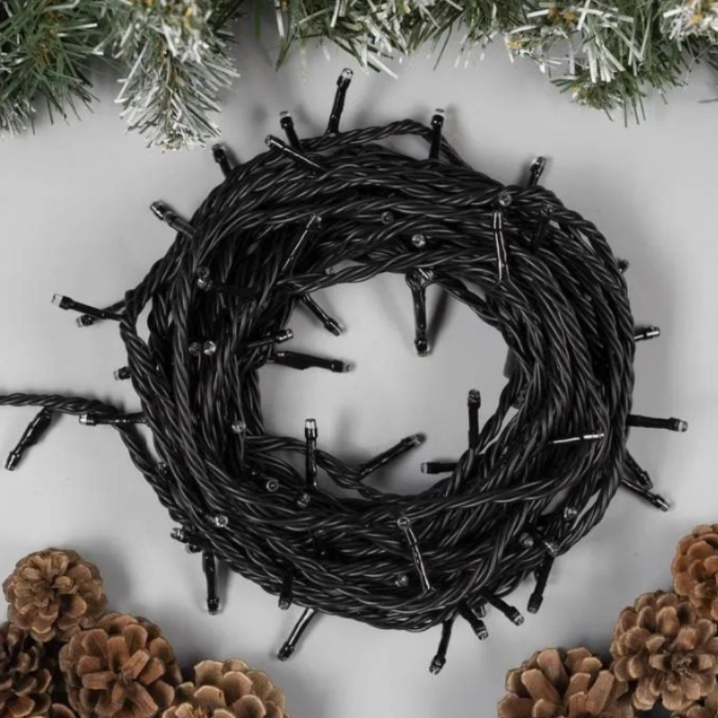 Instalatie De Craciun 80M, 340 LED -uri, Cu 8 jocuri de lumini, Pentru Exterior/Interior, Alb Rece