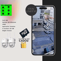 Set Promo: 2 Camere De Supraveghere Wifi Smart, Full HD, Senzor de Miscare, IP66, Aplicatie Telefon + 2 Carduri 64 GB