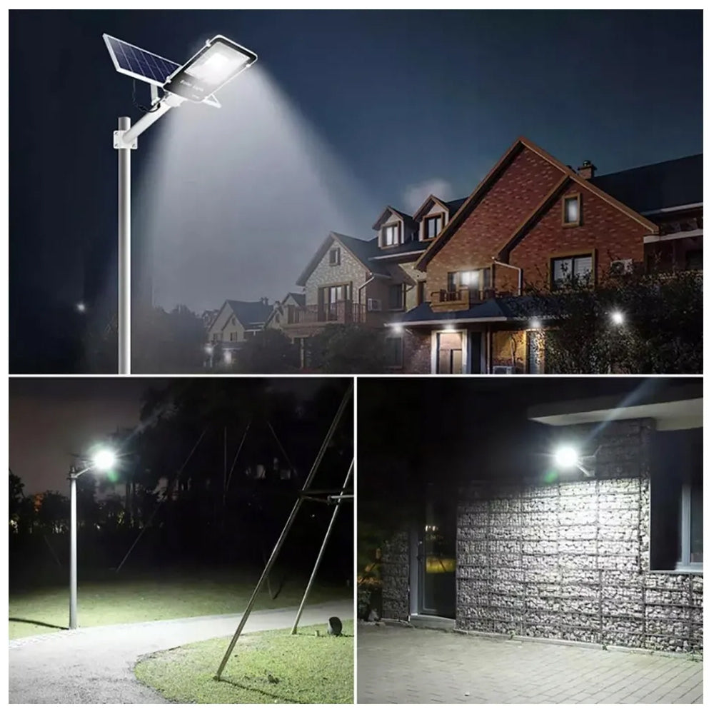 Lampă solară puternică, senzor crepuscular, telecomandă, 1000W