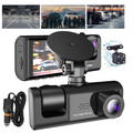 Camera Auto Full HD 1080P, unghi de 170 grade, 3 unghiuri de Filmare, Night Vision, G-Sensor si Monitorizare Parcare