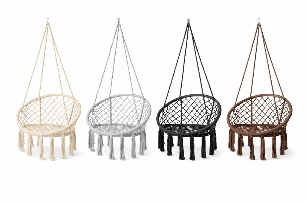 Leagan BOHO GARDEN 3+, Pentru Terasa și Gradina, Suport 125kg, Design Premium, Disponibil in Culori: Bej, Gri, Negru, Maro