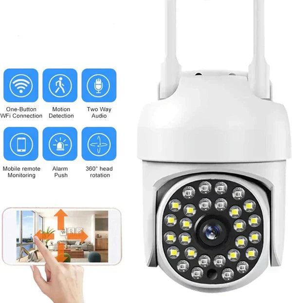 Set 4 Camere De Supraveghere Jortan JT8161QJ, Cu Senzor de Miscare, Conexiune Wifi, Vizualizare Live Pe Telefon + 4 Carduri 32 /64 GB CADOU