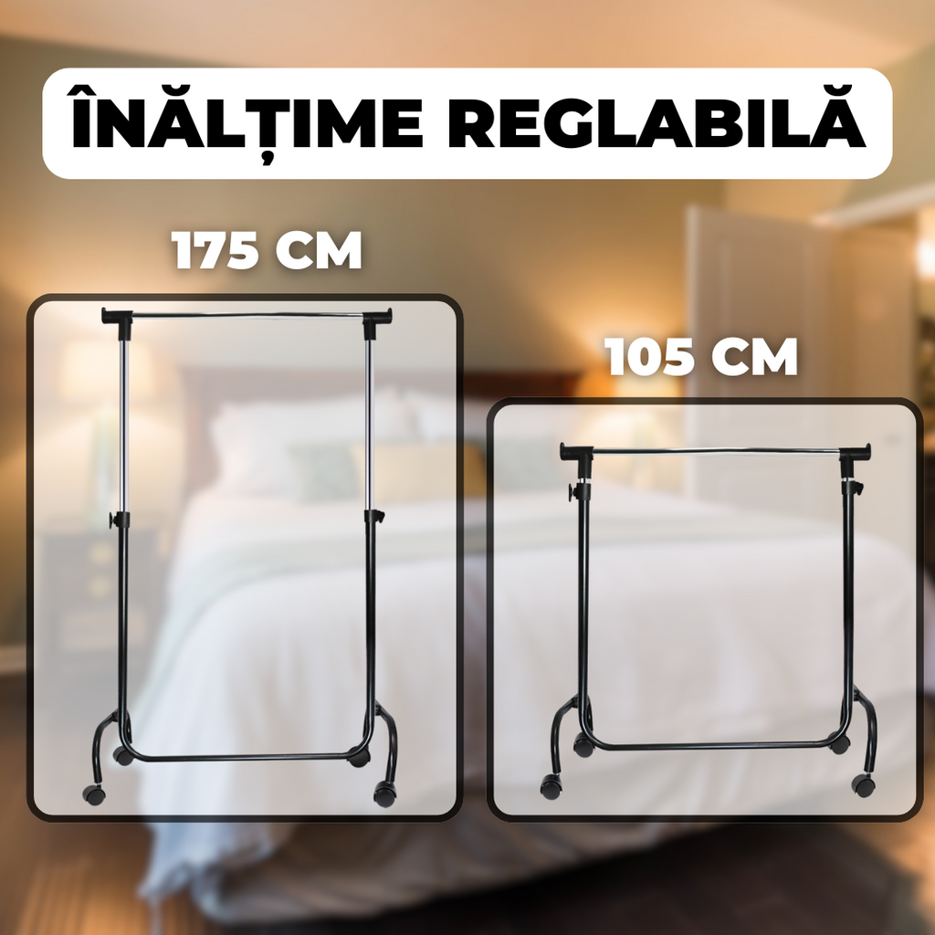 Suport Mobil pentru Haine – Organizează-ți Garderoba cu Stil și Eficiență!