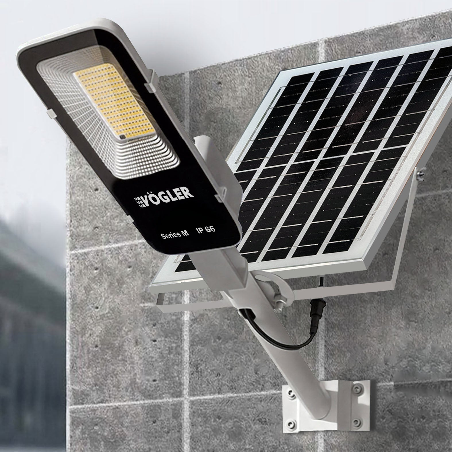 Lampă solară puternică, senzor crepuscular, telecomandă, Series M 3200W