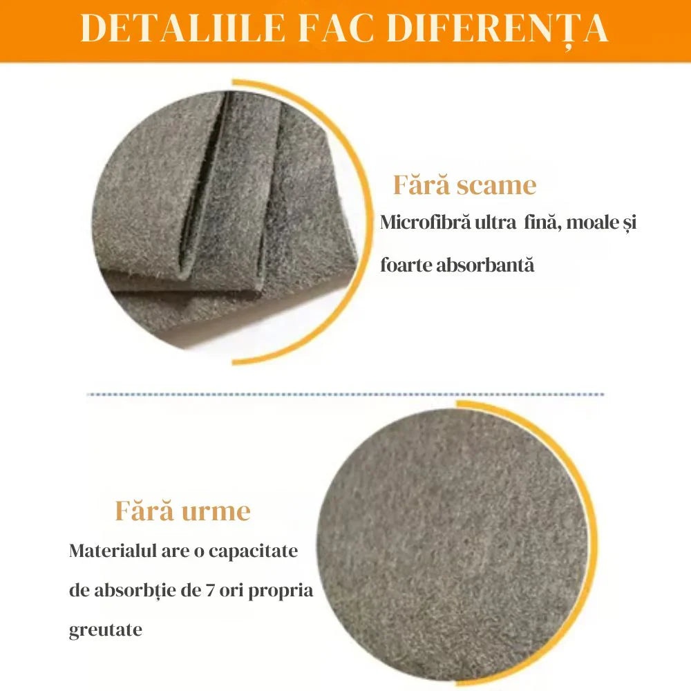 Set 10 lavete microfibra GRI super absorbante