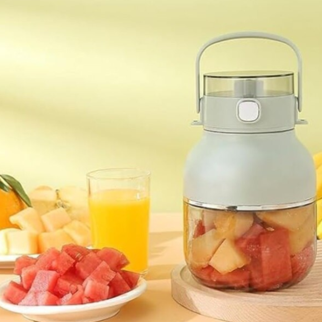 PACHET: Blender/storcator electric, ncarcare Usb, portabil si compact + Set 4 Caserole silicon rotunde