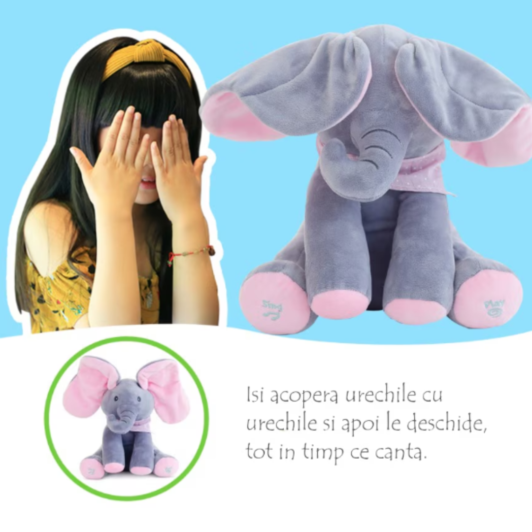 Elefant din Plus, vorbitor, canta si isi misca urechile, pentru fete si baieti