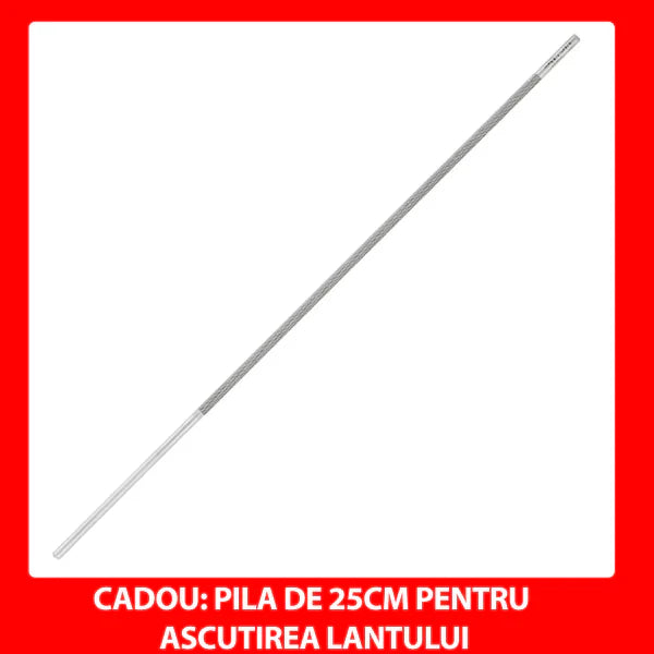 Lichidare STOC: Mini Fierastrau Electric Cu Acumulatori 24V, 2x Baterie + 3 x Lant + 3 x Lama 6 Inch + CADOU Pila 25cm + GEANTA Depozitare