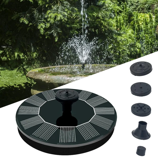 1+1 GRATIS: Fantana Arteziana Solara Pentru Gradina, Panou Solar Incorporat, 4 Moduri De Pulvelizare