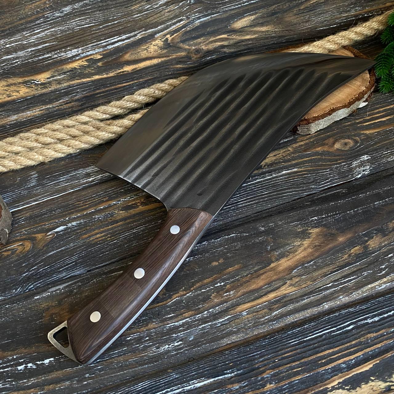 Satâr Bucătărie pentru Carne și Oase, 34 cm, Construcție FullTang, Dragon, Grosime 4mm