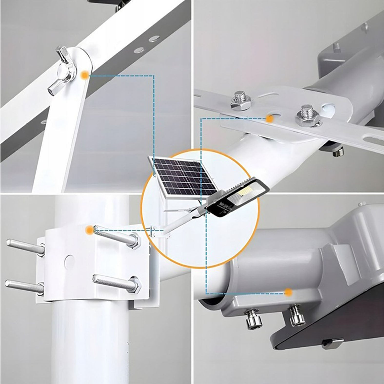 Lampă solară puternică, senzor crepuscular, telecomandă, Series M 3200W