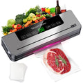 Aparat de Vidat și Sigilat Alimente Profesional, 120W, Sterilizare UV, Cutter Integrat, 6 Moduri de Operare, Include 10 Pungi, Gri Metalic
