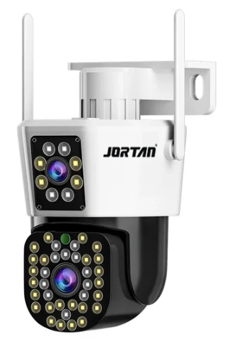 Camera Duala WiFi Jortan – 6MP, Full HD 4K, LAN/WiFi cu Alarma, Detectare Umana, Recunoastere Faciala