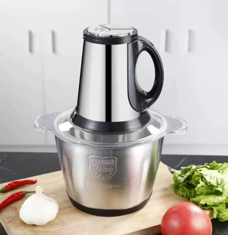 Tocator electric carne si legume, 4 lame inox, 2 viteze, capacitate mare, bol inox