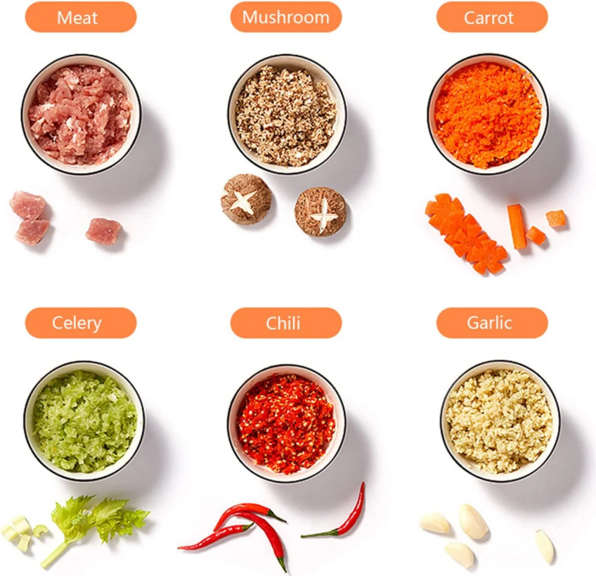 Tocator electric carne si legume, 4 lame inox, 2 viteze, capacitate mare, bol inox