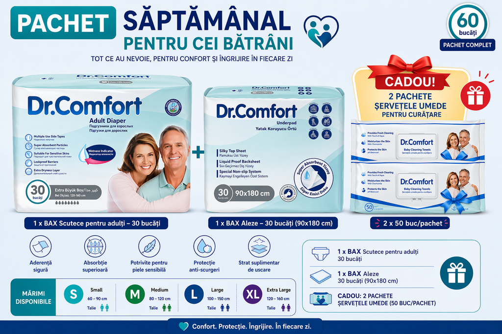 Pachet Săptămânal Complet pentru Îngrijirea Seniorilor