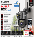 Camere Supraveghere Glorio 8MP 4G – Libertate Totală, Conexiune stabila 4G, rezistenta la Apa IP66, Alarma Sonora si Luminoasa, Comunicare Bidirectioanal, Seonzor de miscare, Vede si noaptea