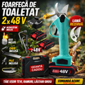Foarfeca Electrica De Gradina , Cu 2 Acumulatori De 48V Acesorii complete , Geanta De Transport Inclusa