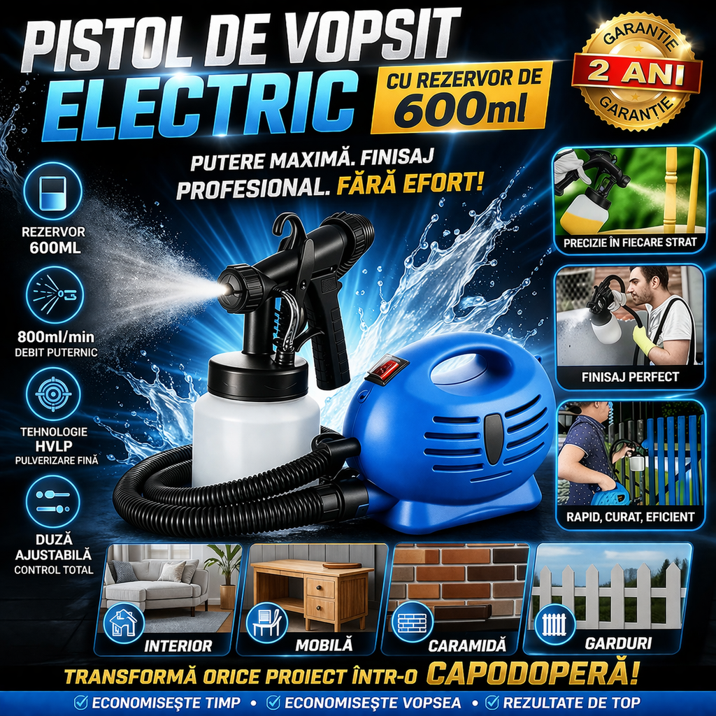 Aparat Pentru Vopsit Si Zugravit Rapid, Paint Zoom, Rezervor 600 ml