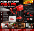 Pistol Profesional De Vopsit Si Zugravit, Electric, Cu Rezervor De Vopsea, 900 ml si 2 Acumulatori, 48V, Portabil
