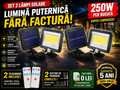 Set 2 Lampi Solare 250W cu cablu de 5 Metri gratuit si panou separat
