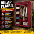 Dulap pliabil din material textil, dublu, 105 x 45 x 175 cm