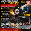 Mini Polizor Unghiular Flex Electric 48 v cu 2 Acumulatori, 6 Discuri Incluse