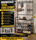 Cuier cu Pantofar Metalic – 5 Rafturi