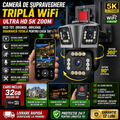 Camera de Supraveghere Tripla Wifi, Ultra Hd 5x Zoom, Rotire, Leduri