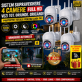 Set 4 Camere De Supraveghere Jortan JT8161QJ, Cu Senzor de Miscare, Conexiune Wifi, Vizualizare Live Pe Telefon + 4 Carduri 32 /64 GB CADOU