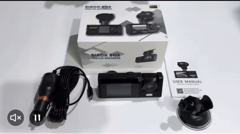 Camera Tripla AUTO– Siguranta, Claritate si Supraveghere Completa!🎁 CADOU: Card microSD 32GB inclus în pachet