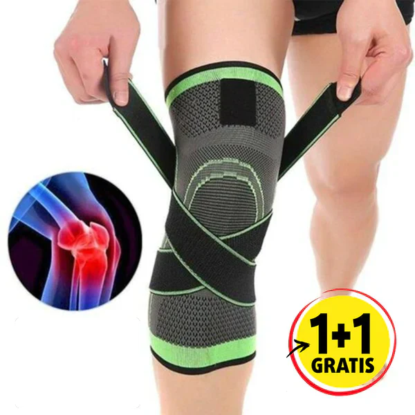 1+1 GRATIS: GENUNCHIERA ELASTICA 3D, AJUSTABILA, MARIME UNIVERSALA