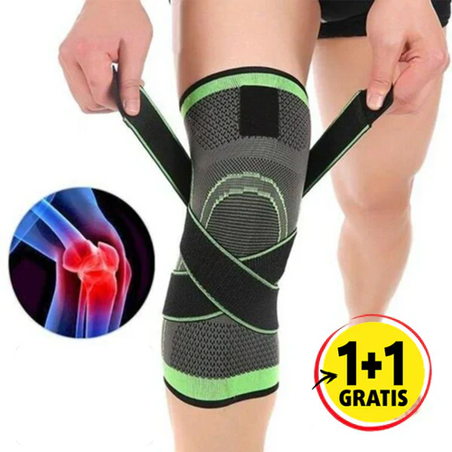 1+1 GRATIS: GENUNCHIERA ELASTICA 3D, AJUSTABILA, MARIME UNIVERSALA