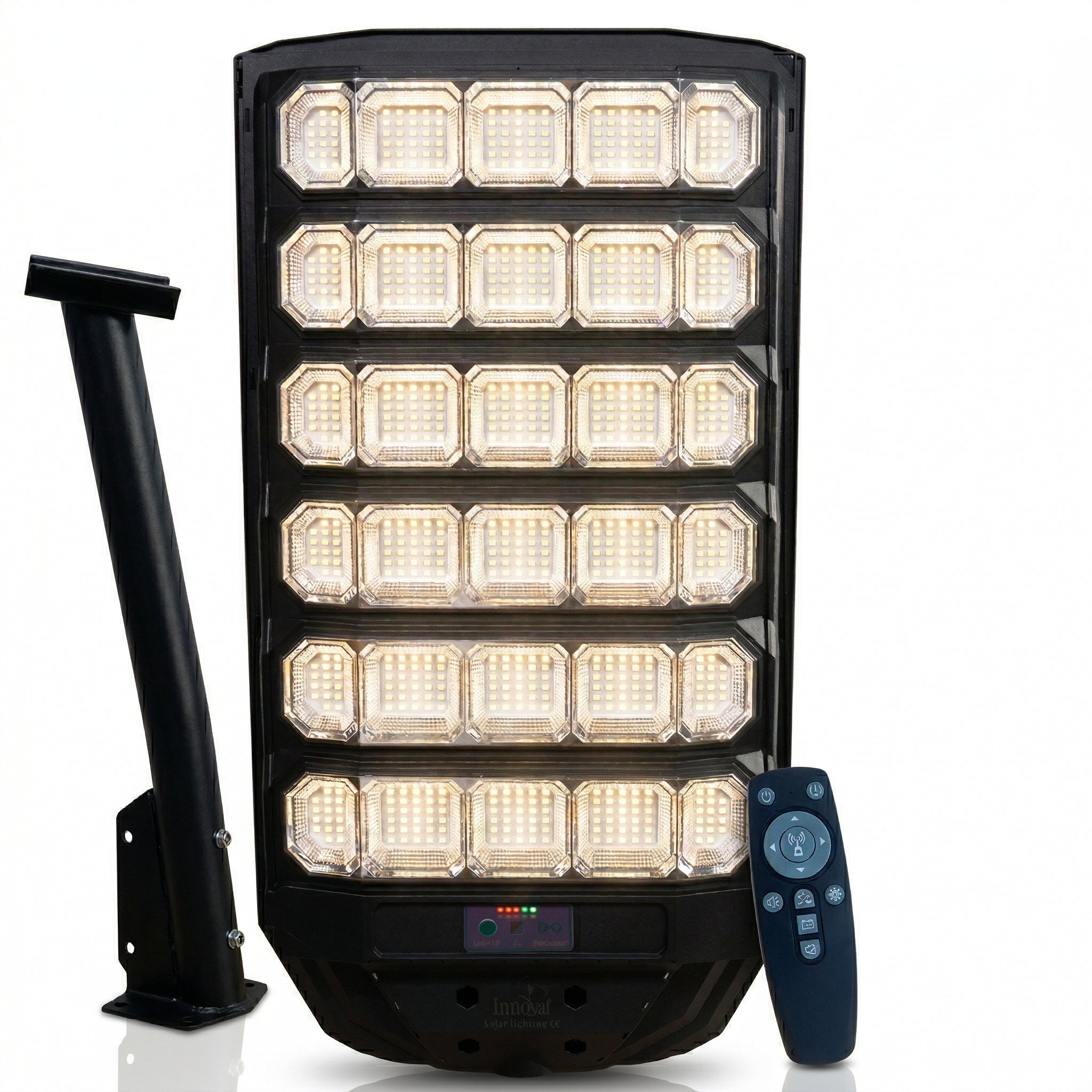 Lampa Solara Uriasa 75x38 cm, Polaris Innova 1600W – LED 120 000 lm, Senzor Lumina/Miscare si Telecomanda, IP66 & Suport Prindere