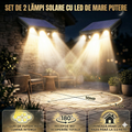 Set 2 Lampi Solare Ultra-Puternice – Securitate si Lumina la 180°