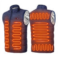 Vesta Incalzita, Unisex, 9 Zone de Incalzire, Umplutura Bumbac, 3 Trepte de Temperatura, Incarcare USB, Negru, 65 – 80 kg,
