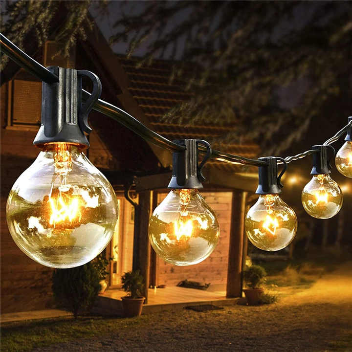 Ghirlandă Luminoasă Decorativă 7.5m cu 25 Becurii LED Alb Cald – Perfectă pentru Grădină, Terasă sau Evenimente – Rezistentă la Apă, Atmosferă de Poveste!
