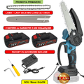 PACHET PROMO: Mini Fierastrau Electric Cu 2x Acumulatori + 1x Lant + 1x Lama, 6 Inch + Incarcator